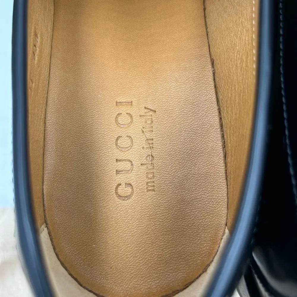 Men’s Gucci interlocking GG Leather loafers size 11 made in Italy